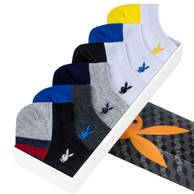 

Jingdong supermarket] Playboy men's socks and socks fashion color socks low to help short-sleeved men socks sports stealth socks male 6 gift box 6-color combination