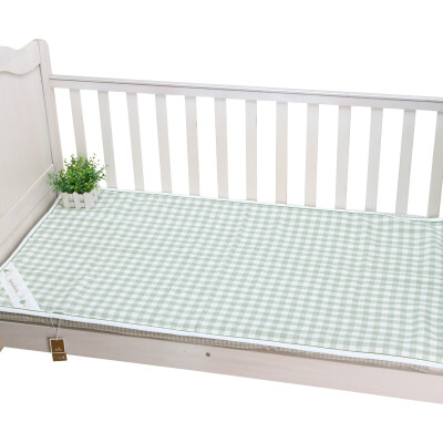 

Bei Gu Bei Valley baby mats linen linen cribs cool mats machine wash green grid 125 * 72cm (0-6 years old