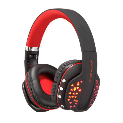 

In (KOTION EACH) B3507 headset gaming mobile phone tablet laptop wireless Bluetooth headset music game sports black and red