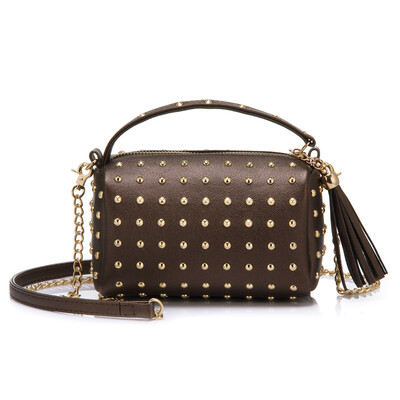 

Fashion PU leather Shoulder Sling Bag rivet accessories bag cellphone makeup small bag