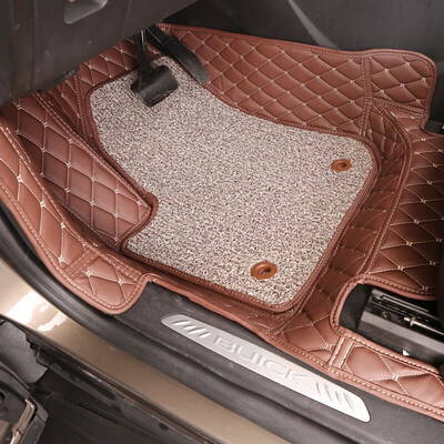 

Huashi Buick Angweiwei mats surrounded by leather mats four seasons universal car mats Bo Yue modified special luxury version with silk ring mat - original car brown