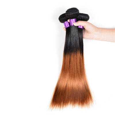 

3 Bundles Malaysian Virgin Hair Soft Silky Straight Ombre Human Hair Weave Malaysian Straight Hair 1b 30 Ombre Hair Extensions