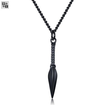 

Yi nationality titanium steel personality cool spearhead men's necklace