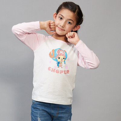 

Ditz (DICI) Shu skin elastic cotton children round neck long sleeve shirt 2C033A0 tender powder 140