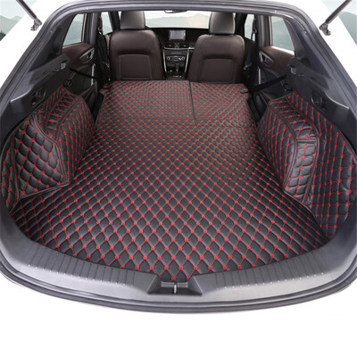 

Huashi Honda CRV trunk mat 17 new crv full surrounded by car leather trunk mat crv special tail box mat crv modified interior accessories 6 piece set business black