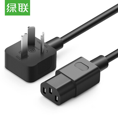 

Green UGREEN computer host power line desktop display GB national standard female three-hole power cable plug electric rice cooker wire 1 meter black 30564