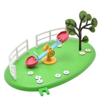 

Pig Peppa Pig pink pig girl children play house toy amusement park set seesaw