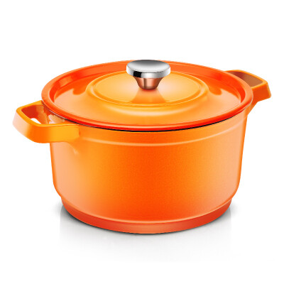 

【Jingdong Supermarket】 Cooking the emperor cast iron enamel soup pot 20cm European flame orange induction cooker general gift hot gloves + aprons T20ATQ5