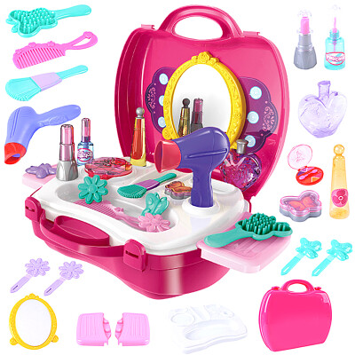 

Baba Mummy (Babamama) painted makeup vanity table every family tools children's toys Variety makeup 21 suit 7808 purple