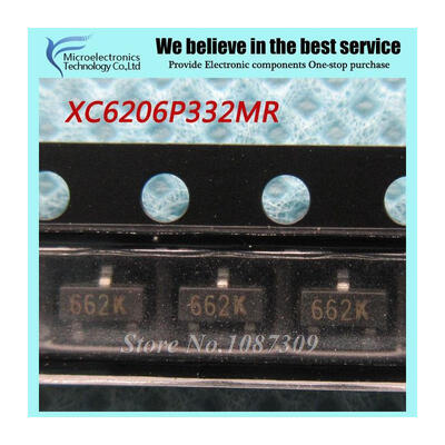 

50pcs free shipping XC6206P332MR 662K XC6206 33V05A Positive Fixed LDO Voltage Regulator SOT-23 new original