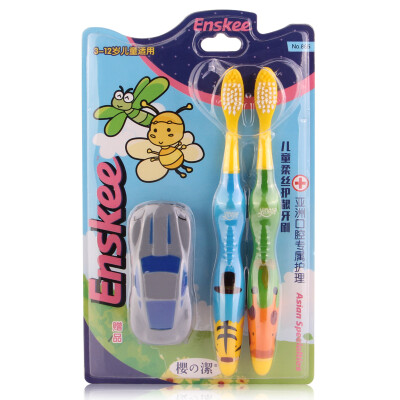 

Sakura Jie Enskee children&39s soft silk gingival toothbrush × 2 NO885 3-12-year-old gift random color random