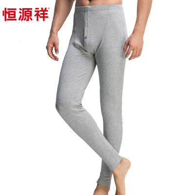 

Hengyuanxiang warm pants men's self-cultivation plus cashmere wool trousers knee pads patch pants lime gray  (170/95