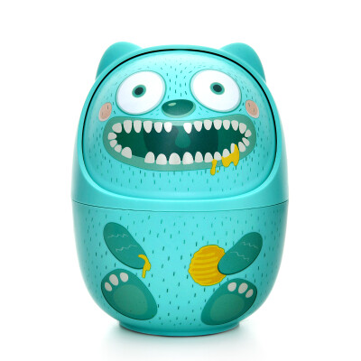 

Taiwan artiart desktop storage box cute creative gift desktop small trash canned greedy bear green