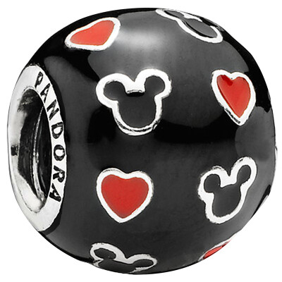 

PANDORA Pandora Disney Микки черный и красный вышитый 791477ENMX
