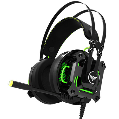 

Heroes Union Shadowstream of the main game headset with wheat water cooling noise reduction game headset headset 7.1 headset headset headset microphone microphone microphone vibration dark green