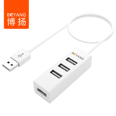 

Bo Yang (BOYANG) BY-U30 USB HUB high speed one drag more than four interface notebook desktop four hubs white 30CM