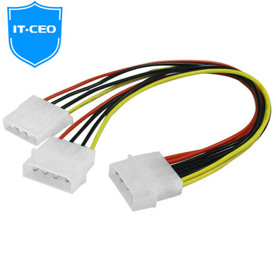 

IT-CEO Y14P2 IDE hard drive power adapter cable two points D large 4P male needle turn public needle mother hole Length 02 meters