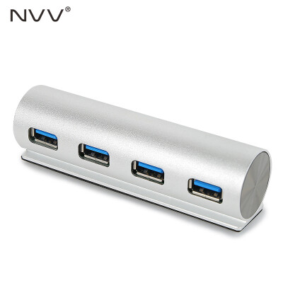 

NVV (UH-D), концентратор USB HUB разветвитель 4 Алюминиевого DesktopsLaptopsServers расширения высокоскоростной USB3.0 общее серебро