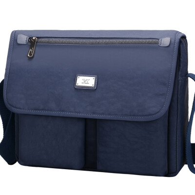 

Seven wolves men&39s shoulder Messenger bag fashion Oxford cloth leisure sports shoulder bag blue B1300162-308