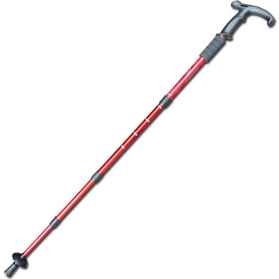 

Easy Tour Outdoor trekking pole Adjustable self-driving equipment Elderly crutches Outdoor mountaineering camping tools Red