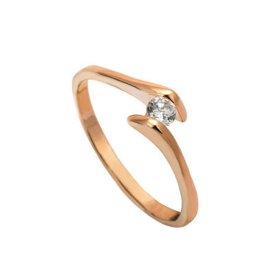 

Yoursfs@ Dainty Solitaire Women Ring 18K Gold Plated Austrian Crystal Ring for Women