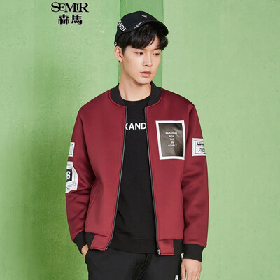 

Semir (Semir) мужской куртки 2017 новых осенью бейсбол равномерная куртка корейских мужчин стенд воротник белой рубашки 12,316,081,328 M