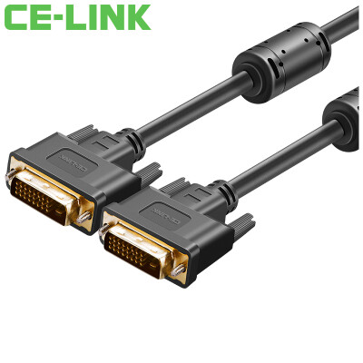 

CE-LINK DVI (24 + 1) digital high-definition signal cable 1.5 m gold-plated dual-channel DVI male to female video cable computer monitor cable black A1871