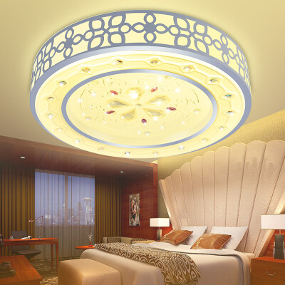 

Jingdong supermarket] Po Lihuang XD-8103 round LED ceiling light three-color dimming bedroom study kitchen and toilet simple warm lighting lamps 38W