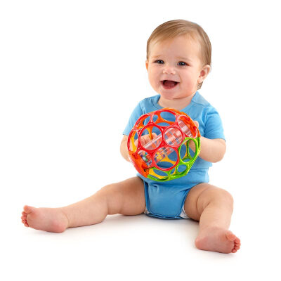 

Oball Aobo American brand newborn children baby baby toys 0-1 year-old children puzzle rattles children holding the ball - large barrel soft ball KIIC81030