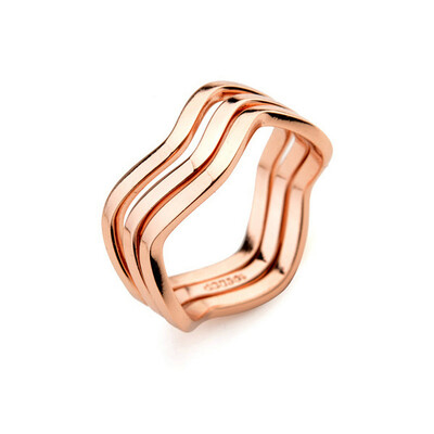 

Yoursfs Minimalist Geometric Design Stainless Titanium Steel Rings for Women Finger Jewelry Gift