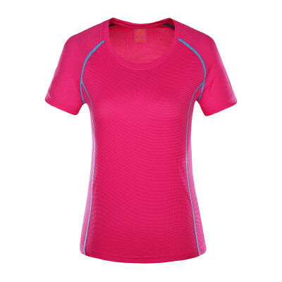 

Antarctic (Nanjiren) outdoor solid color self-cultivation short-sleeved bottoming shirt quick-drying T-shirt NRT7H80413 female rose red