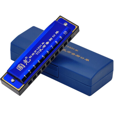 

Guoguang GG10A-5 10 отверстий блюз гармоника драгоценный камень синий
