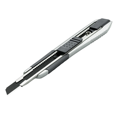 

Takama 502009 utility knife zinc alloy 9mm paper cutter wallpaper knife push twist automatically lock office knife black blade