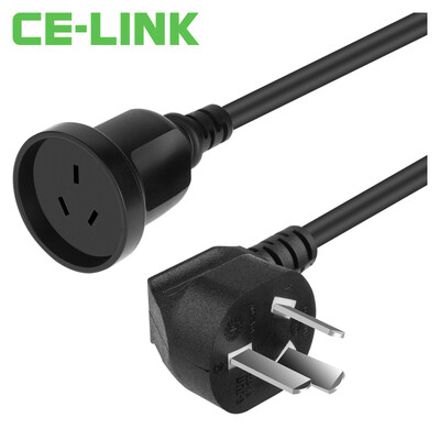 

CE-LINK 2616 3 plug 10A power extension cord 3 m GB 3x15 square full copper wire core high power three plug male switch female air conditioning plug cable elbow black