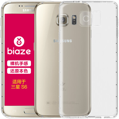 

BIAZE Samsung S6 чехол для телефона / защитная крышка все включено прозрачная мягкая раковина свежая серия JK17-прозрачный белый