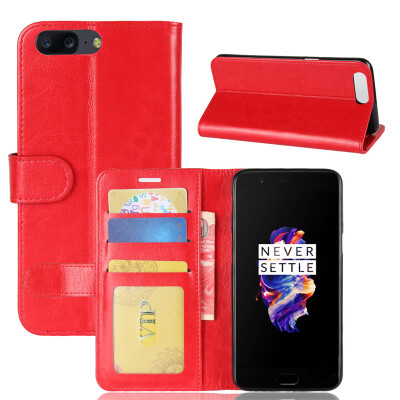 

GANGXUN OnePlus 5 Case High Quality PU Leather Flip Slim Kickstand Wallet Cover for OnePlus 5