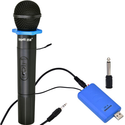 

Dual promise F01 hand-held wireless microphone KTV home speaker / loudspeaker microphone black (with battery 6.5mm adapter