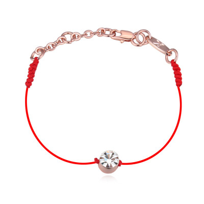 

BAFFIN Red Rope Chain Anklet With Austrian Crystals For Women Girls Fashion Jewelry