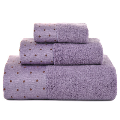 

Bamboo brocade home textiles bamboo fiber combed elegant towel towel towel 3 sets of brown