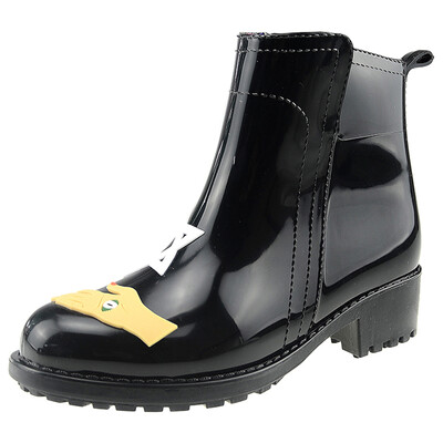 

DRIPDROP rain boots fashion hand-painted boots waterproof rain boots rubber shoes water shoes DB101 black 39 yards