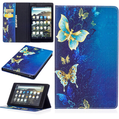 

GANGXUN Amazon New Kindle Fire HD 8 2016 Case Flip Shockproof Kickstand Slim Luxury Cover for New Fire HD 8