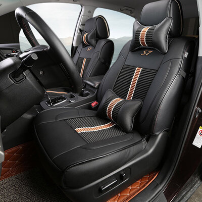 

Huashi BYD S7 cushion BYDS7 seat cushion car four seasons universal cushion BYD s7 modified special seat cover ice silk luxury models - sports black