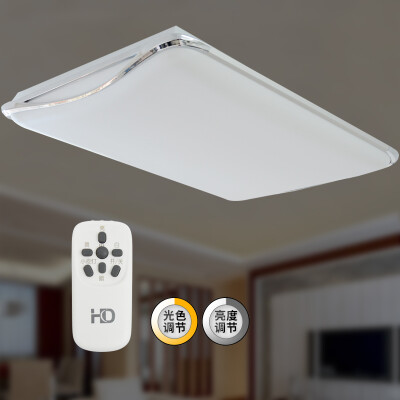 

HD LED living room ceiling lamp modern simple square ceiling lamp 90W remote control dimming color light side of the series