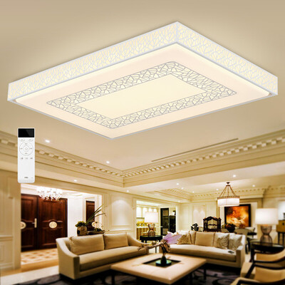 

NVC ROC living room lights ceiling lamps lighting lighting LED lights modern simple warm&romantic rectangular hollow with remote control stepless light 128W EXXK1256