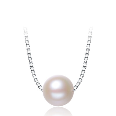 

Beijing Run Pearl Heart 9-10mm freshwater pearl pendant necklace solid 0 word chain 40cm white