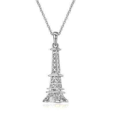 

Yoursfs® 18K Rose Gold Plated Классическое ожерелье из Эйфелевой башни Использование австрийского кристалла Gemstone ожерелье