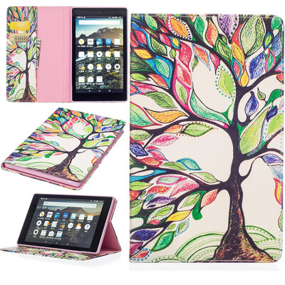 

GANGXUN Amazon New Kindle Fire HD 8 2016 Case Flip Shockproof Kickstand Slim Luxury Cover for New Fire HD 8