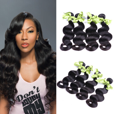 

4 Bundles Indian Virgin Human Hair Body Wave 100% Unprocessed Human Hair Weave Bundles Wet And Wavy Indian Virgin Hair Bundles