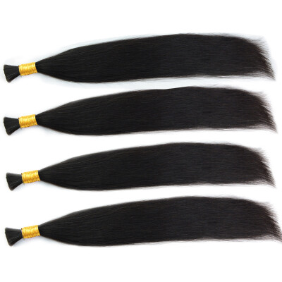 

7A Brazilian Straight hair Unprocessed human hair Bulk 3pcs/lot virgin Brazilian hair extensions in free shipping