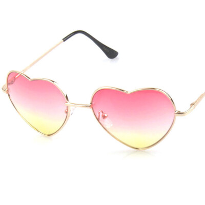 

Women's fashionable lovely peach heart-shaped sunglasses as gift for women